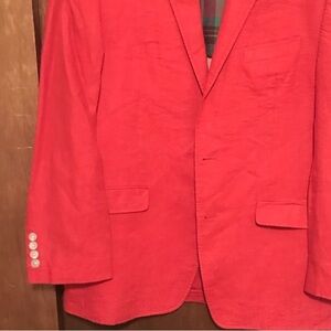 Ralph Lauren Red Linen Classic Fit Sport Coat